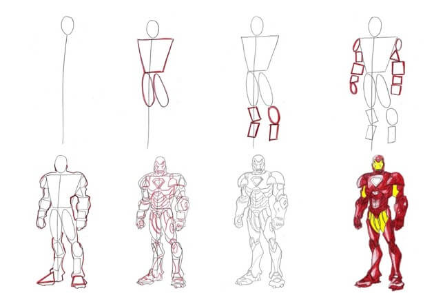 Dibujos de Iron Man con reactor