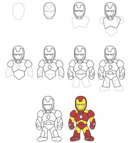Dibujos de Iron Man de caricatura