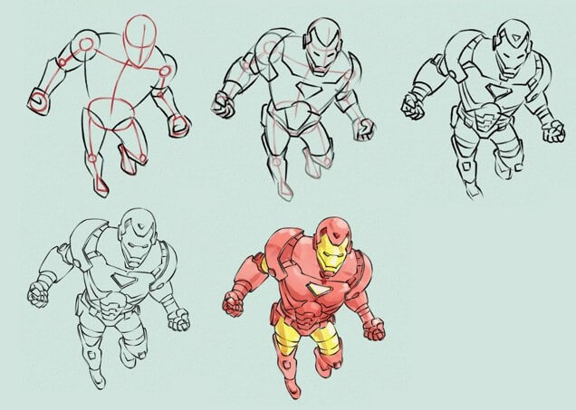 Dibujos de Iron Man detallado