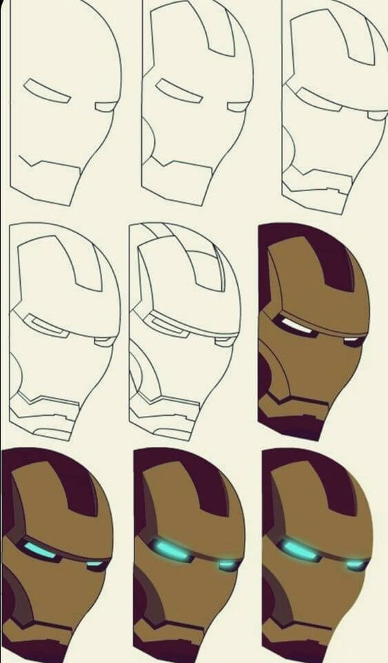Dibujos de Iron Man futurista en acción