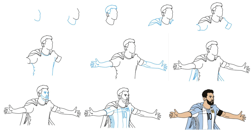 Dibujos de Lionel Messi - Idea 6