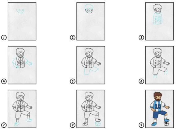 Dibujos de Messi es lindo