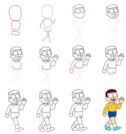Dibujos de Nobita clásico