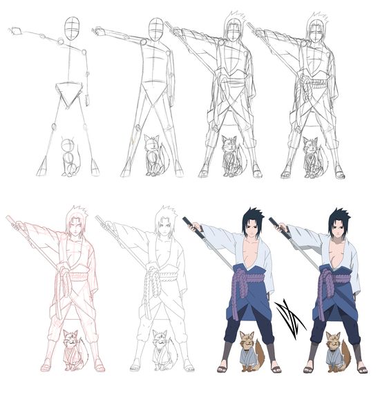 Dibujos de Sasuke Uchiha con Rinnegan
