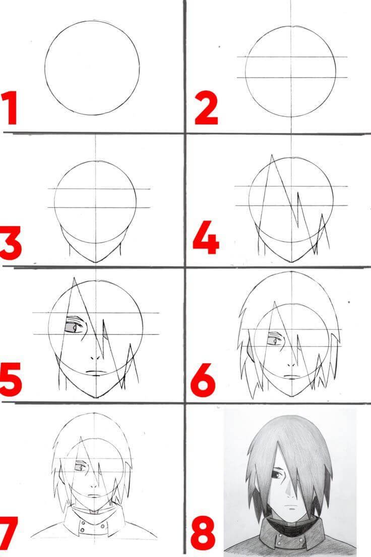 Dibujos de Sasuke Uchiha con Sharingan