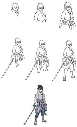 Dibujos de Sasuke Uchiha poderoso