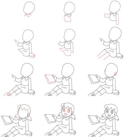 Dibujos de Shizuka sonriente