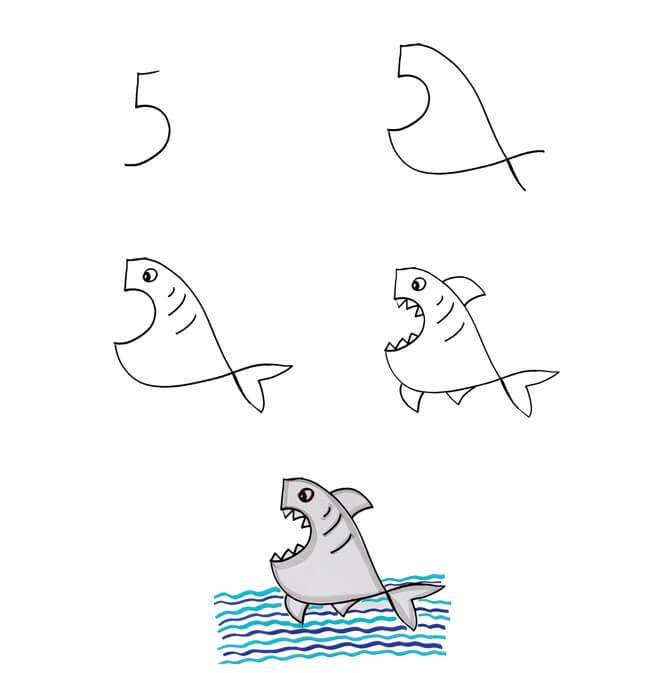 Dibujos de Tiburón bebé