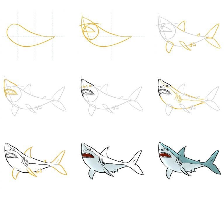 Dibujos de Tiburón enorme