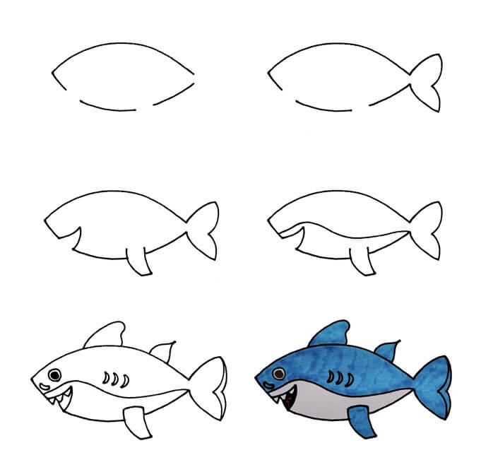 Dibujos de Tiburón gigante
