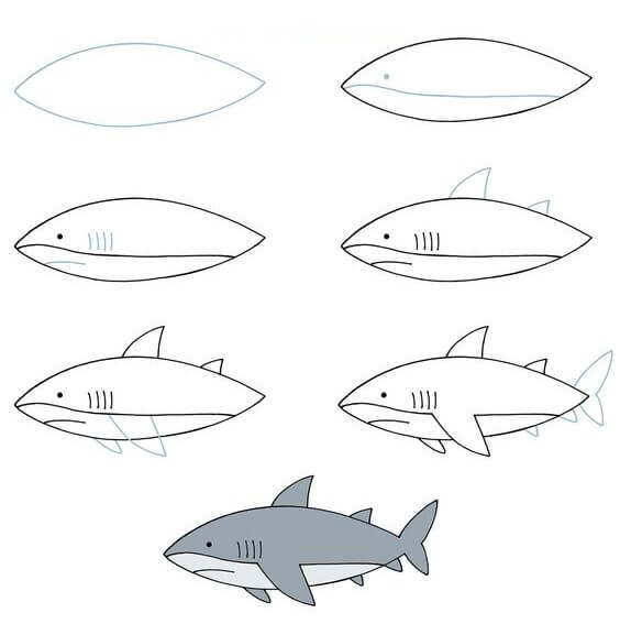 Dibujos de Tiburón peregrino
