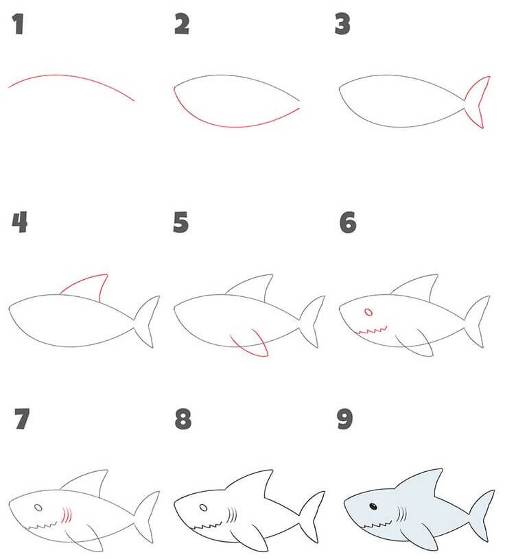 Dibujos de Tiburón tierno