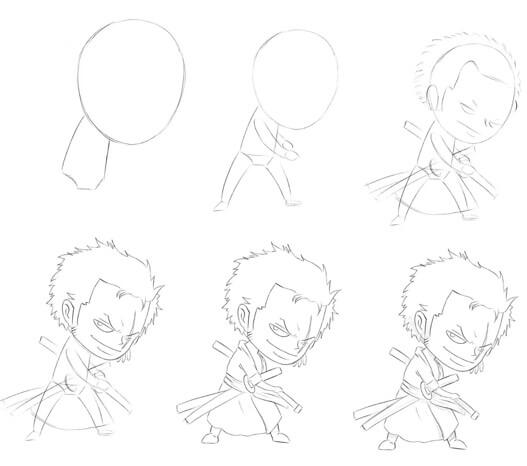 Dibujos de Zoro musculoso