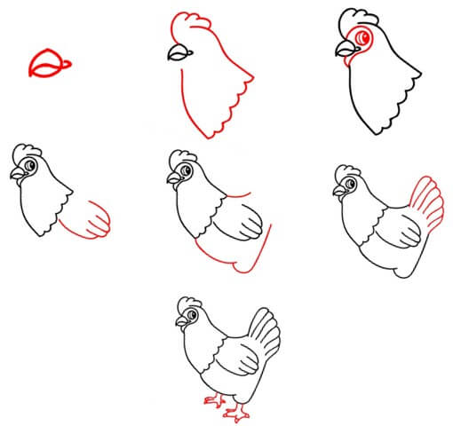 Dibujos de Un pollo - Idea 25