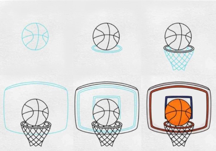 Dibujos de Basquetbol Simple
