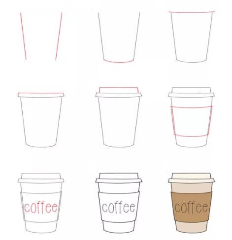 Dibujos de Café americano