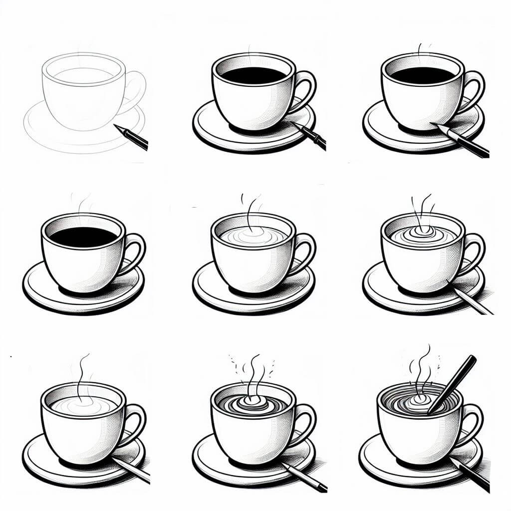 Dibujos de Café con crema