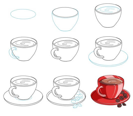 Dibujos de Café con granos