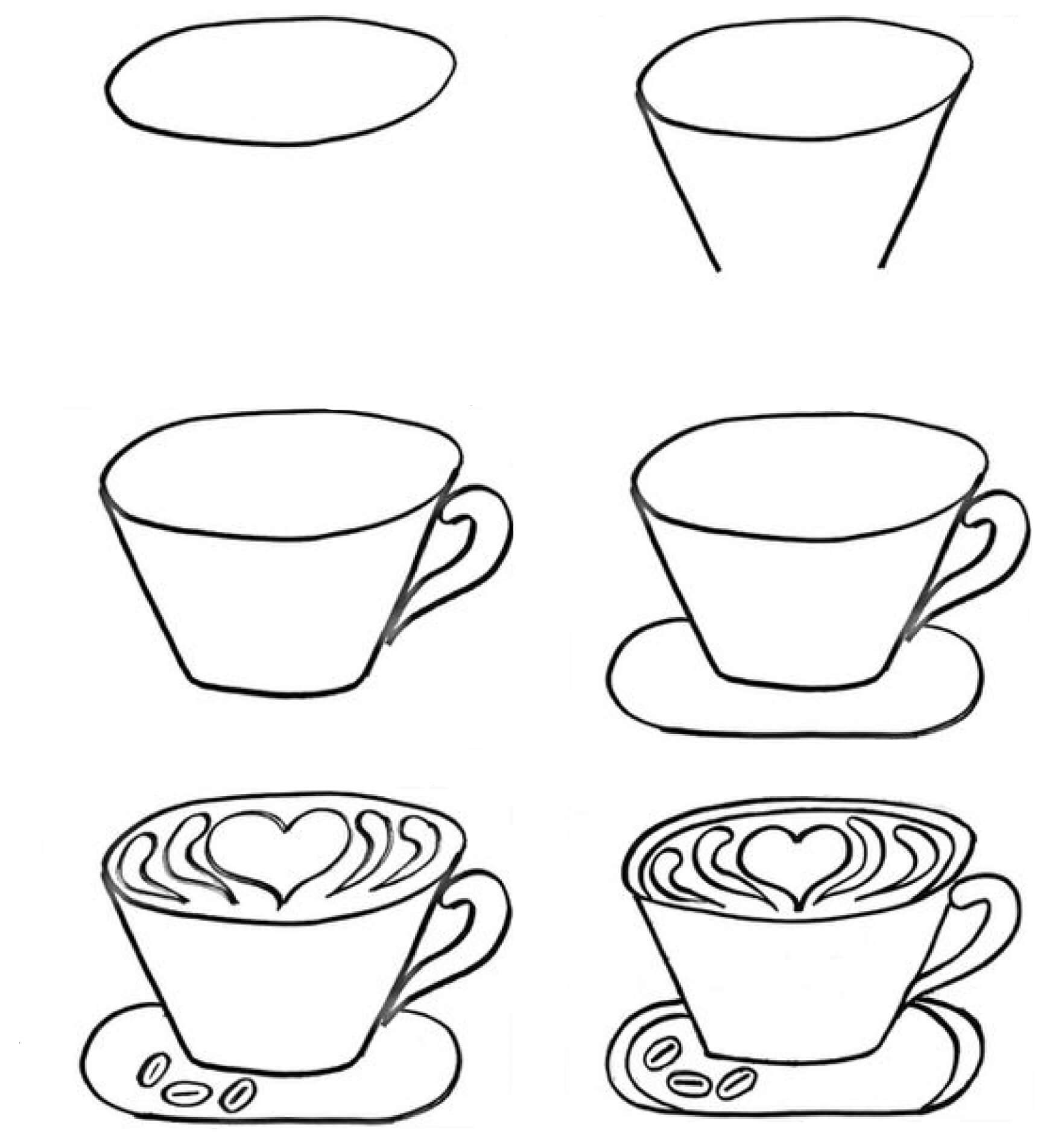 Dibujos de Café latte