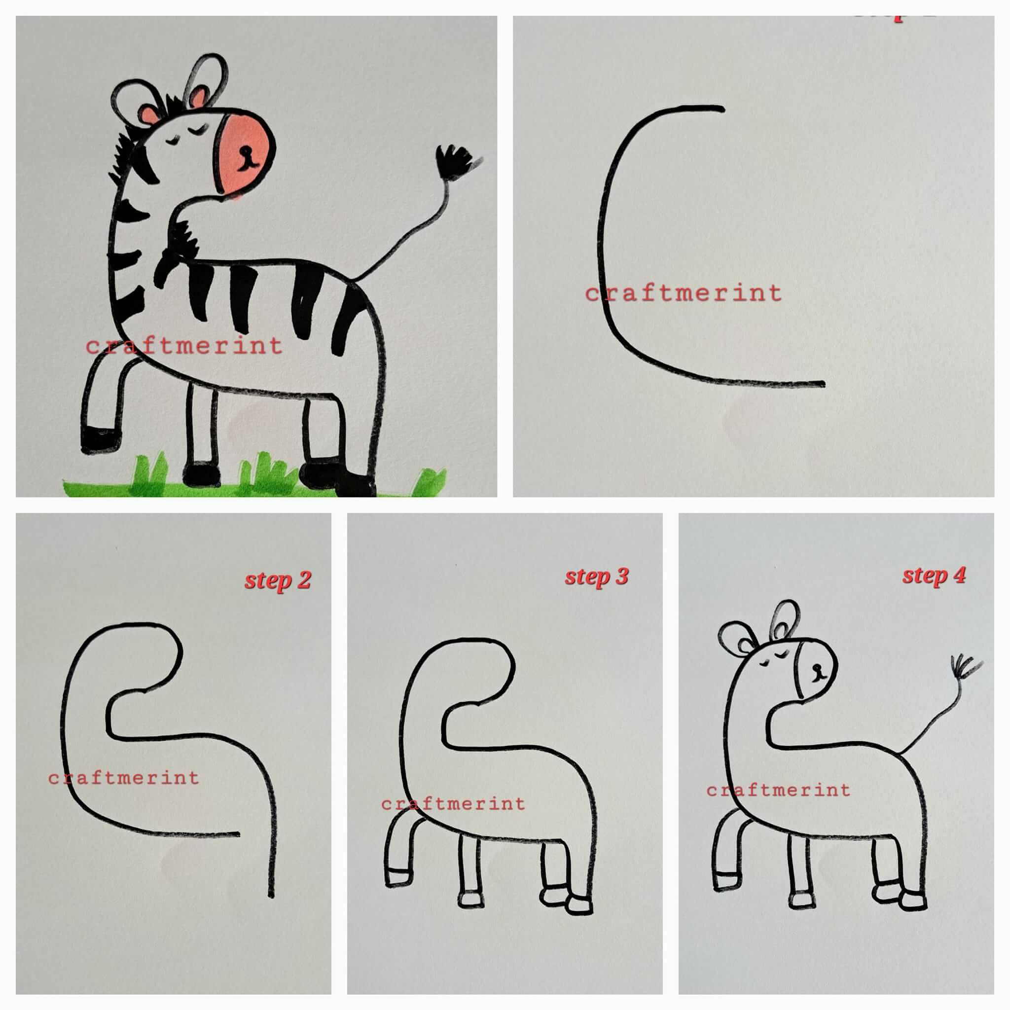 Dibujos de Cebra divertida