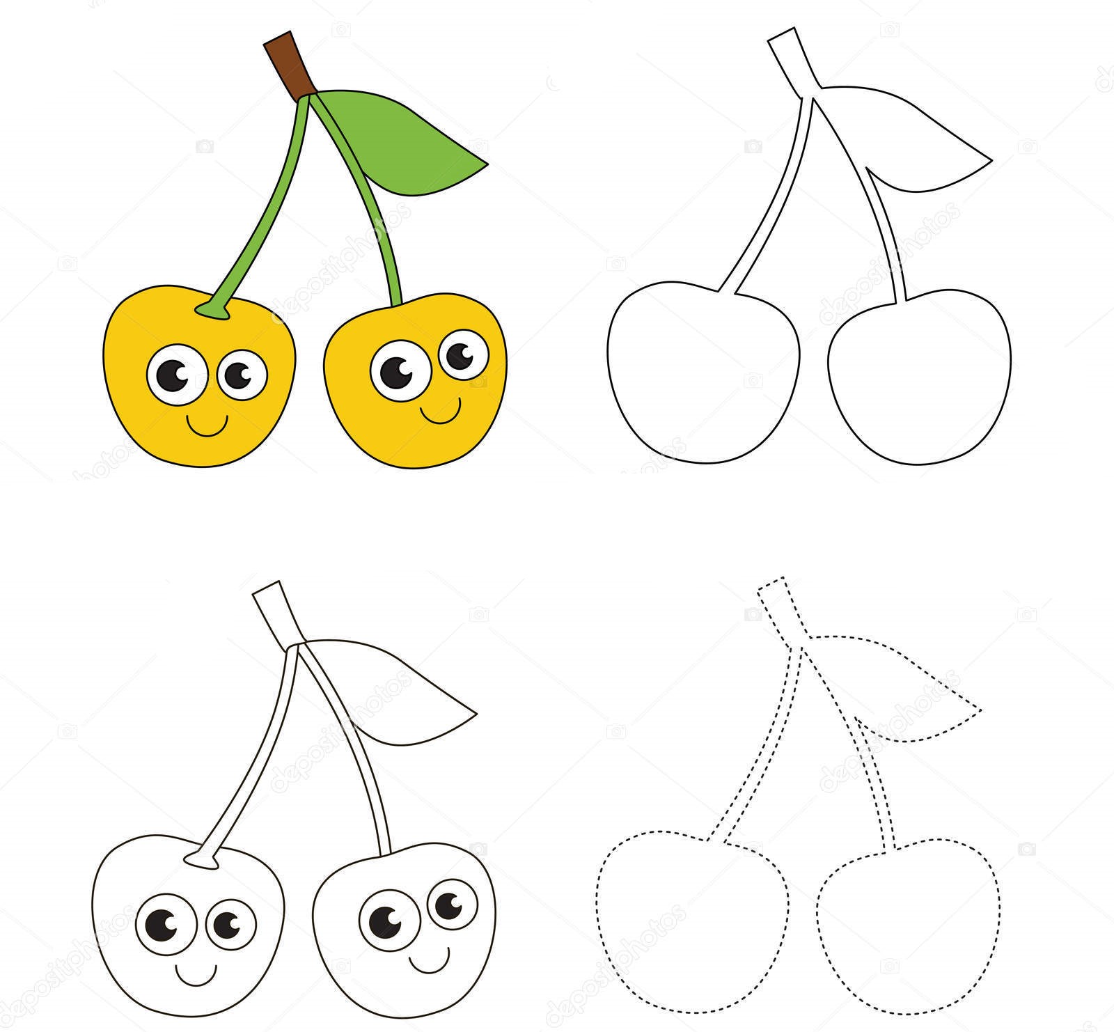 Dibujos de Cereza adorable