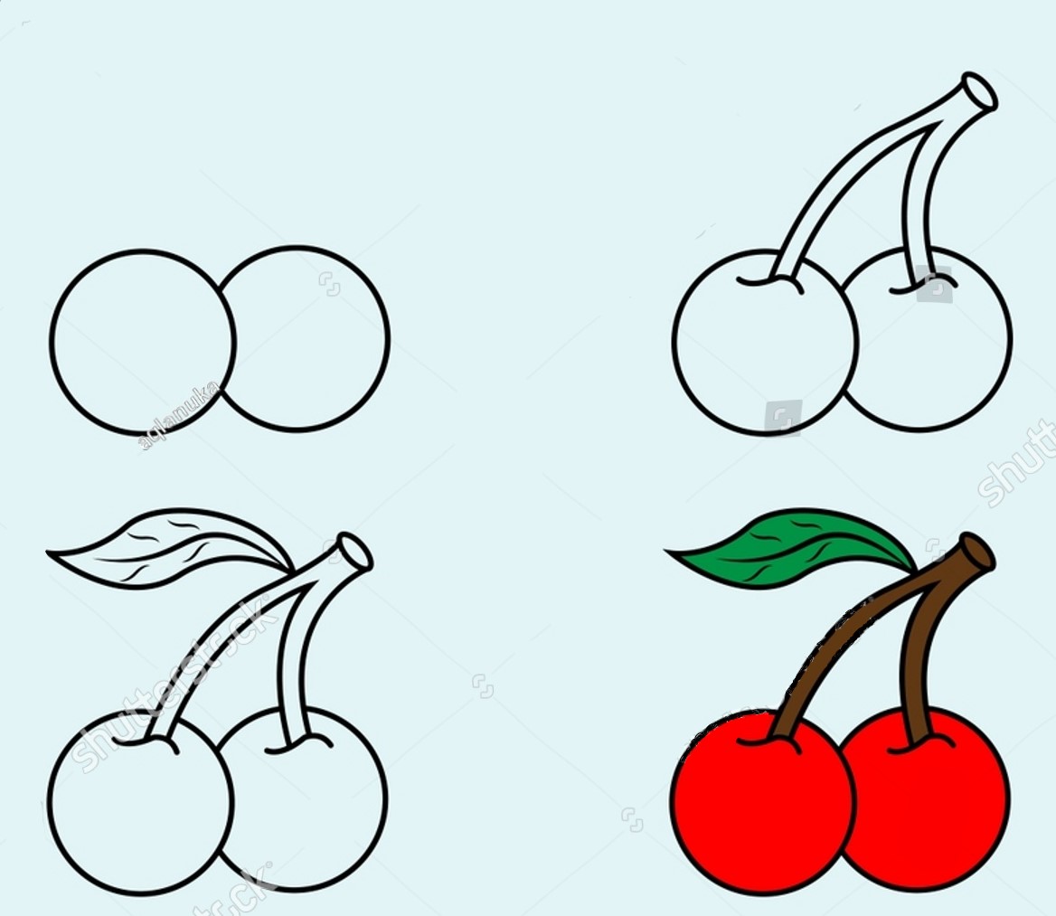 Dibujos de Cereza recién cosechada
