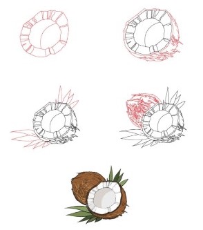 Dibujos de Coco bajo una palmera
