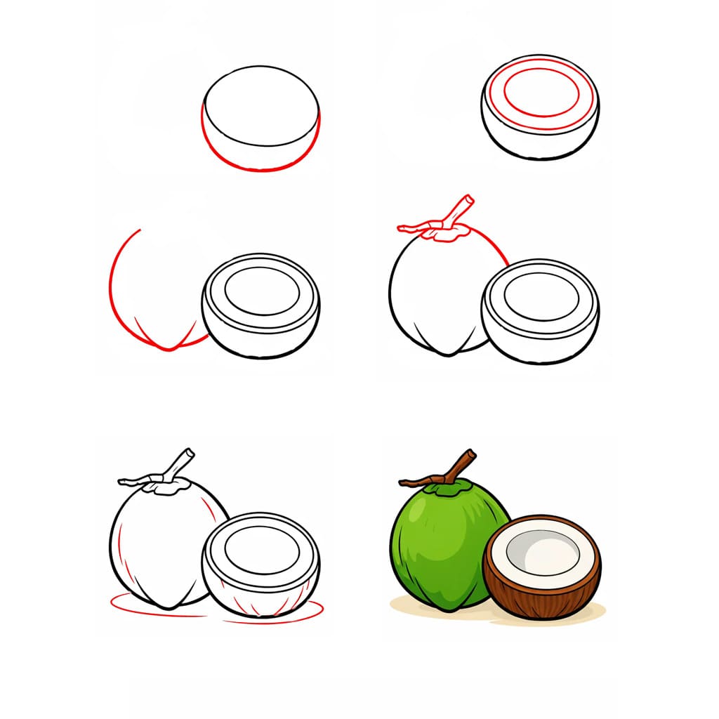 Dibujos de Coco maduro
