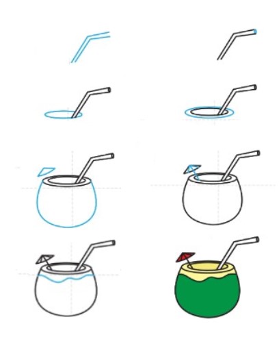 Dibujos de Coco recién cosechado