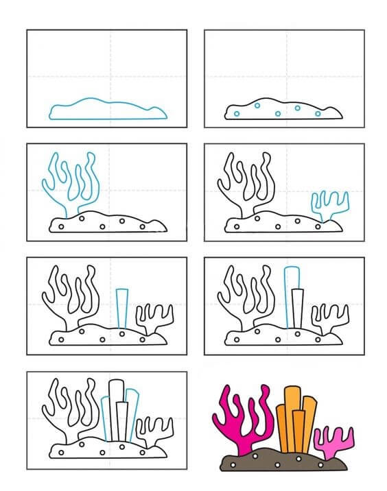 Dibujos de Coral brillante