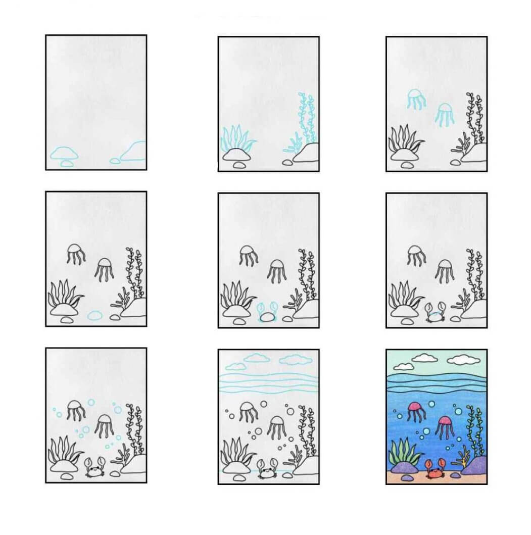 Dibujos de Coral colorido