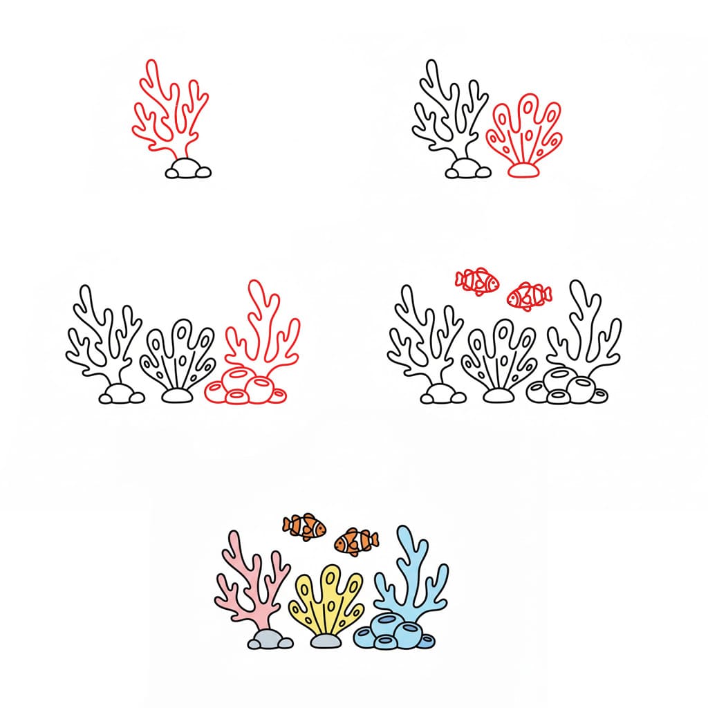 Dibujos de Coral de caricatura
