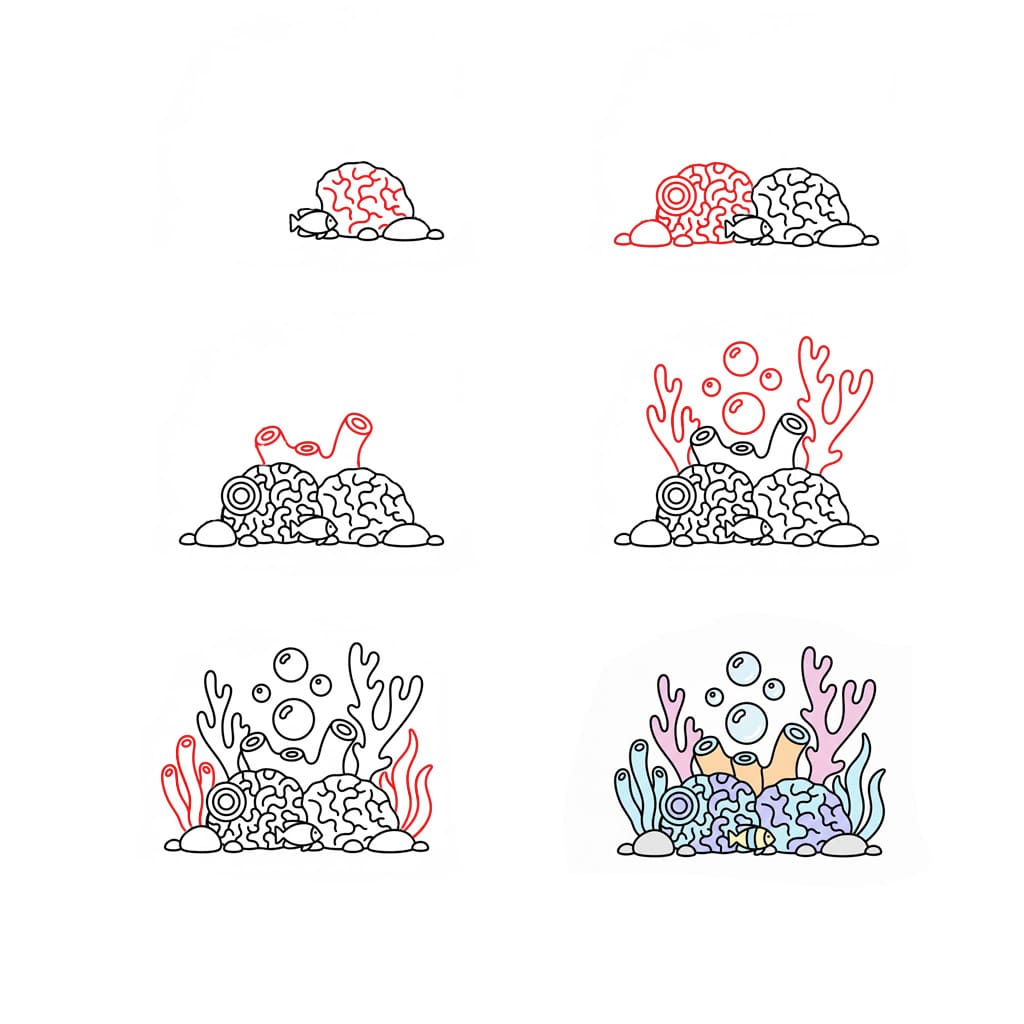 Dibujos de Coral detallado