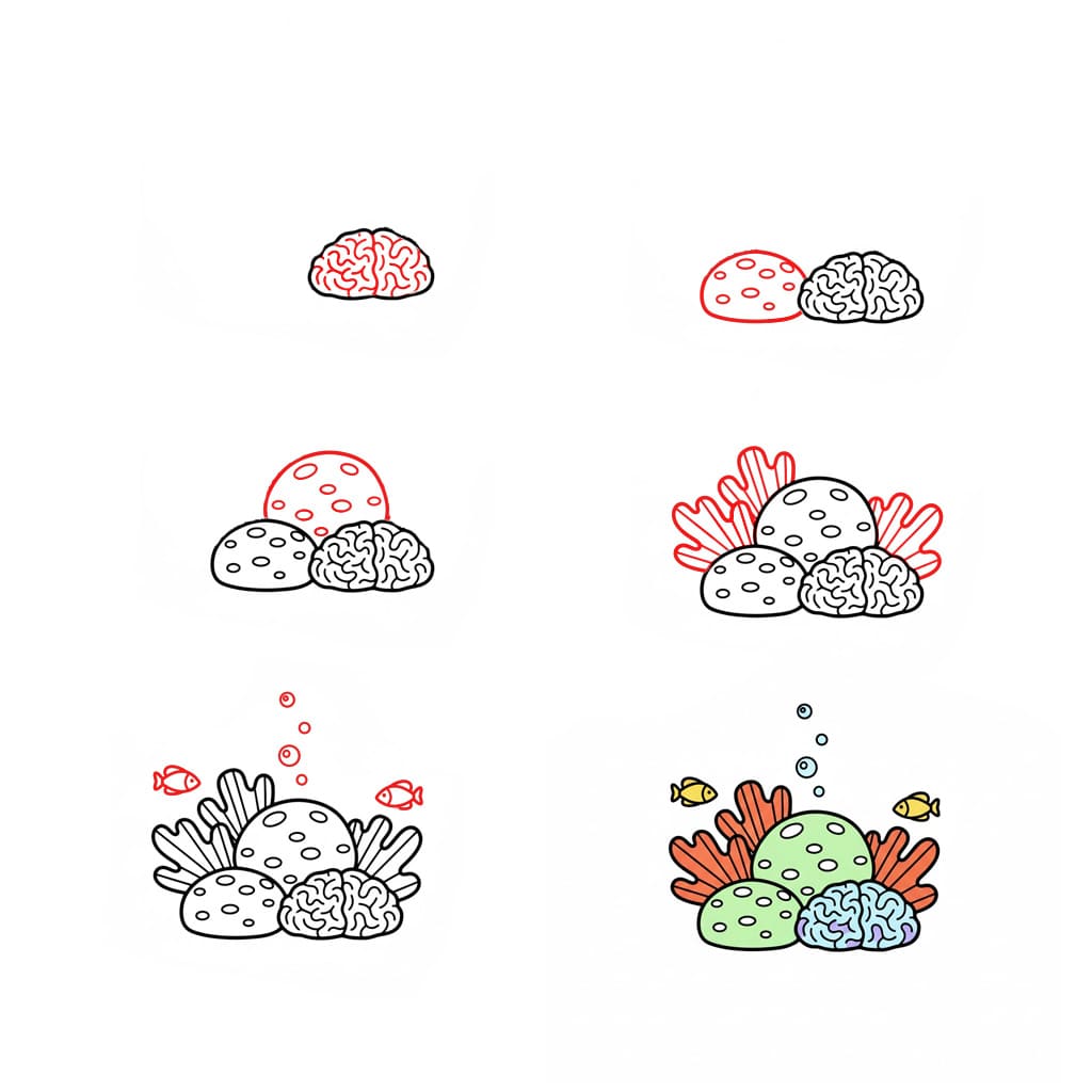Dibujos de Coral kawaii