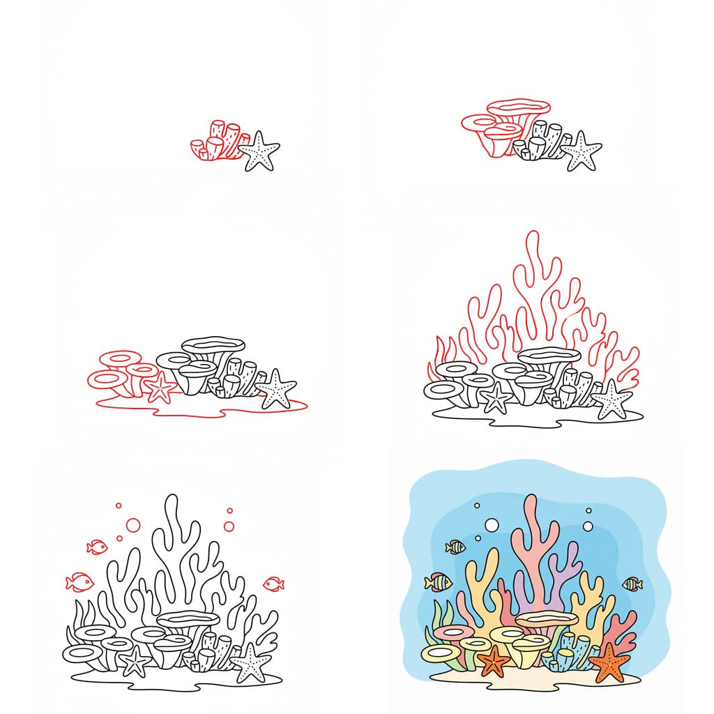 Dibujos de Coral naranja