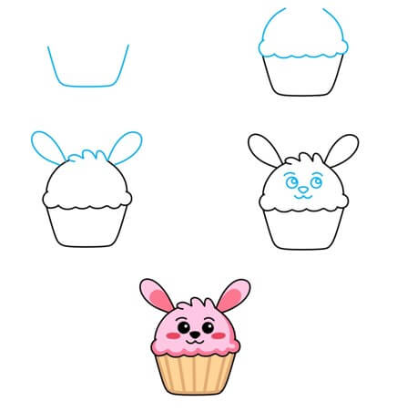 Dibujos de Cupcake adorable