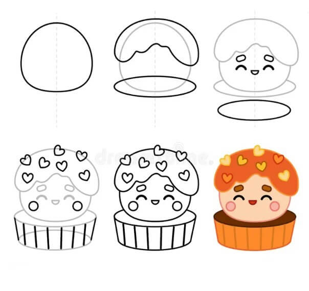 Dibujos de Cupcake de caramelo