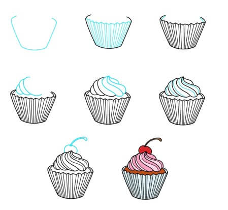 Dibujos de Cupcake decorado