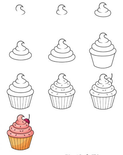 Dibujos de Cupcake delicioso