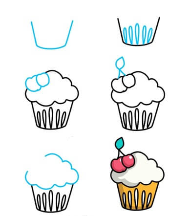 Dibujos de Cupcake dulce
