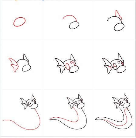 Dibujos de Dratini adorable
