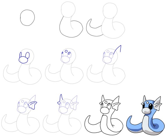 Dibujos de Dratini lindo