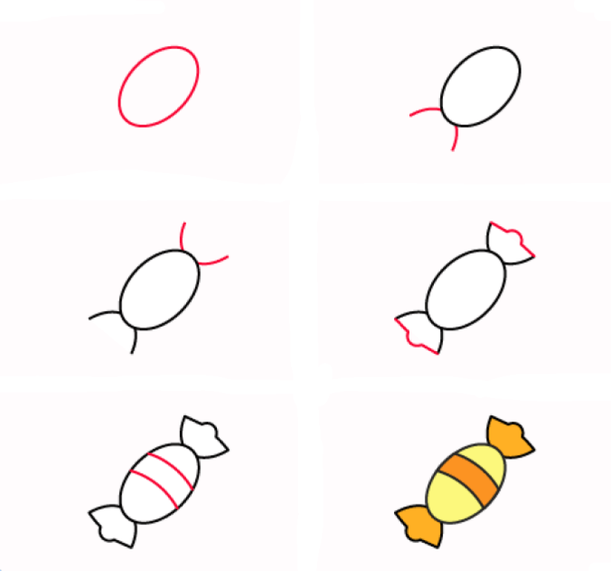 Dibujos de Dulce con envoltura