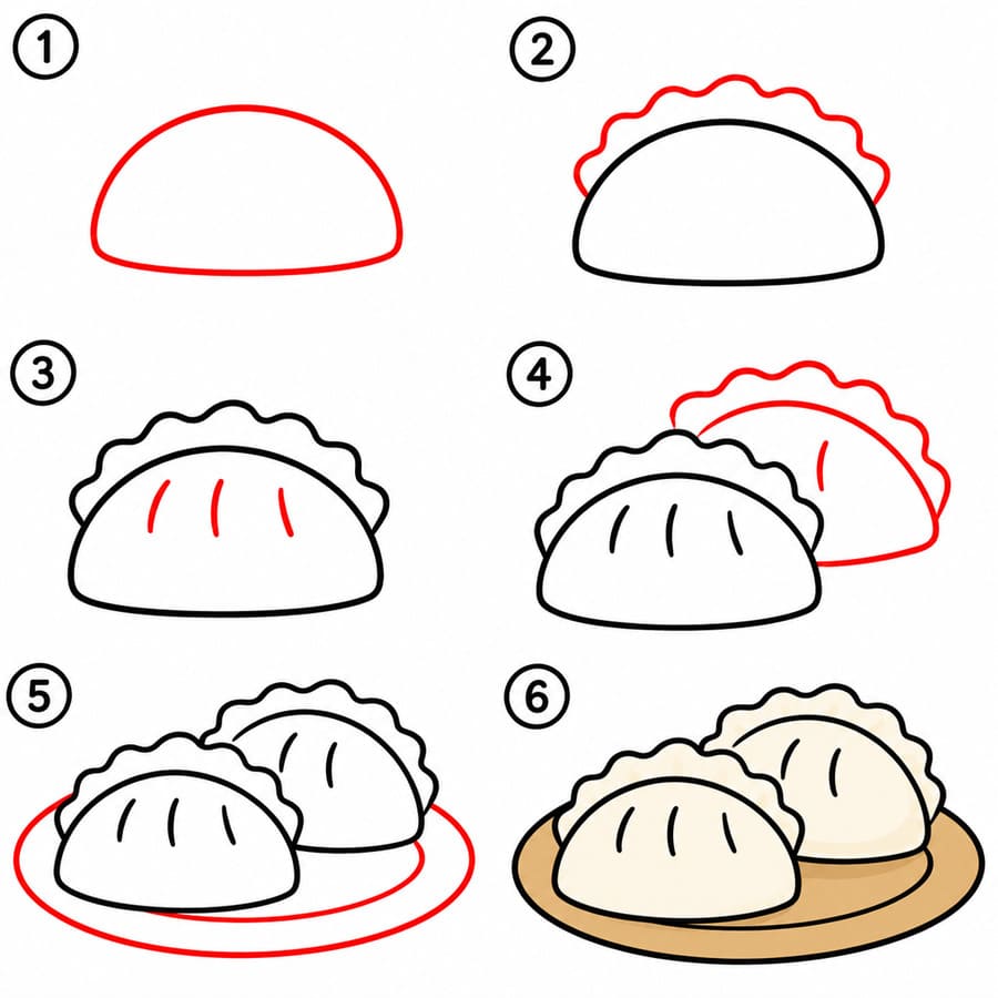 Dibujos de Dumpling con sésamo