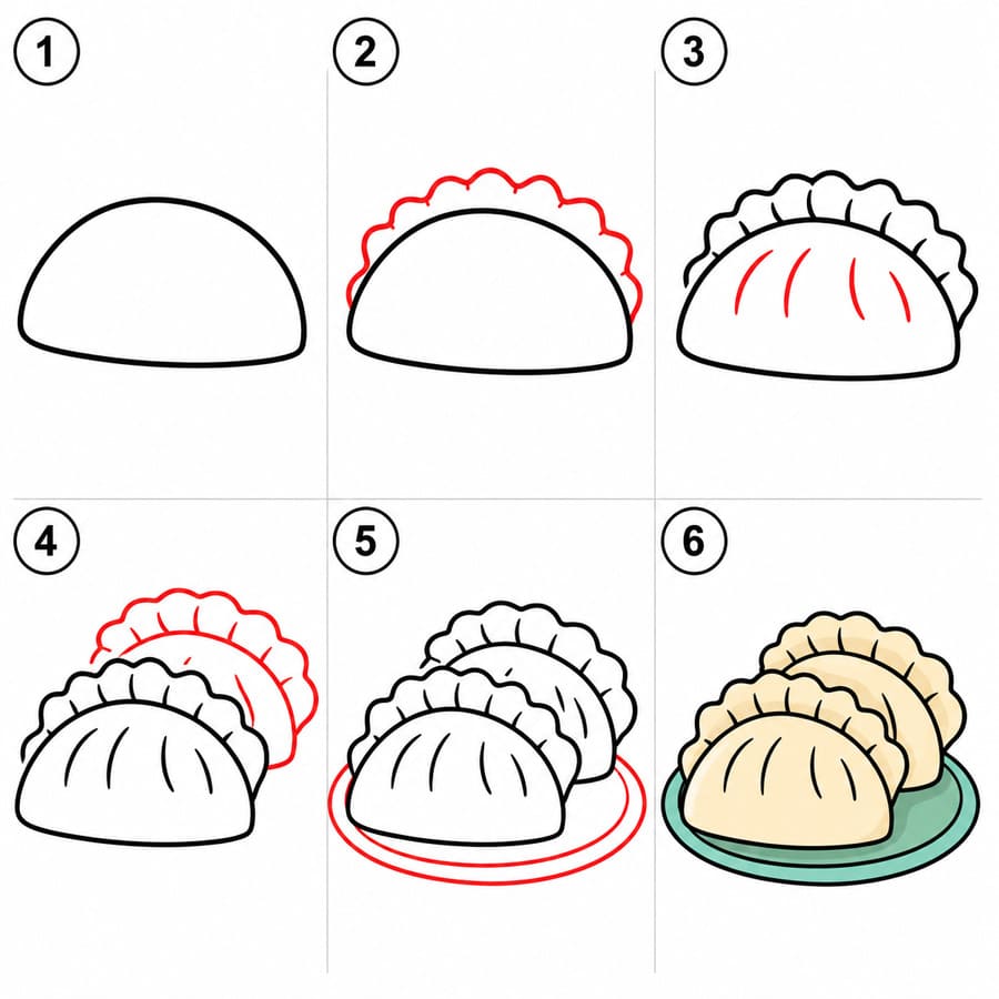 Dibujos de Dumpling crujiente