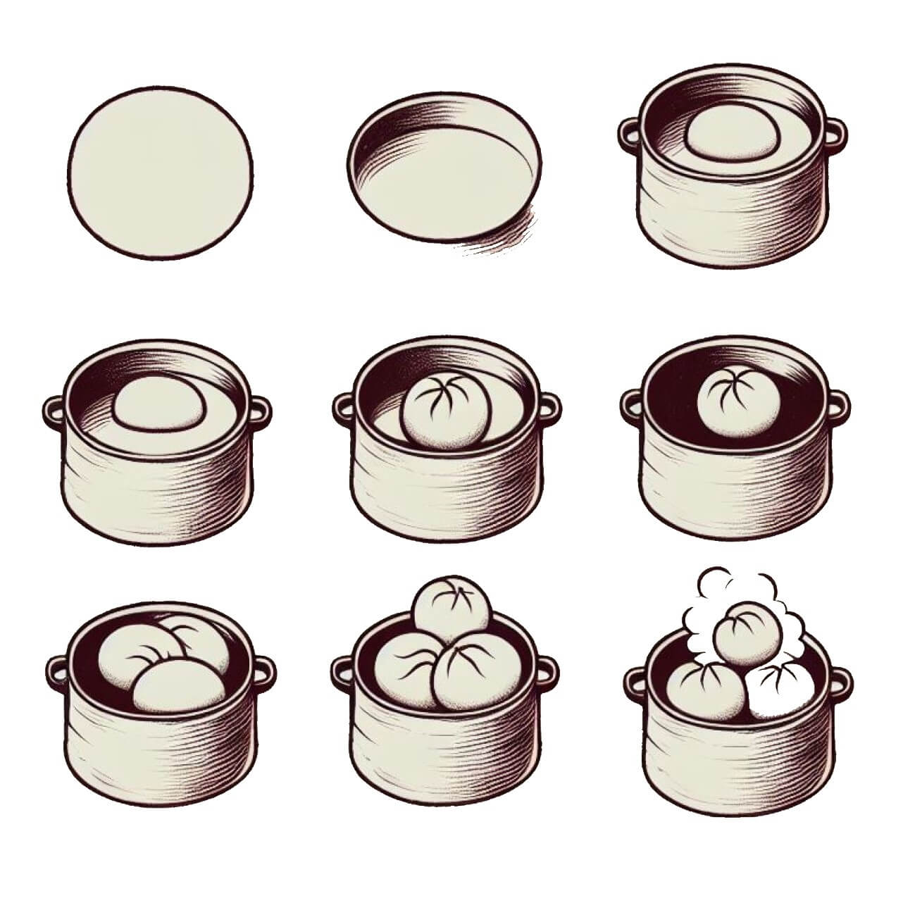 Dibujos de Dumpling de carne