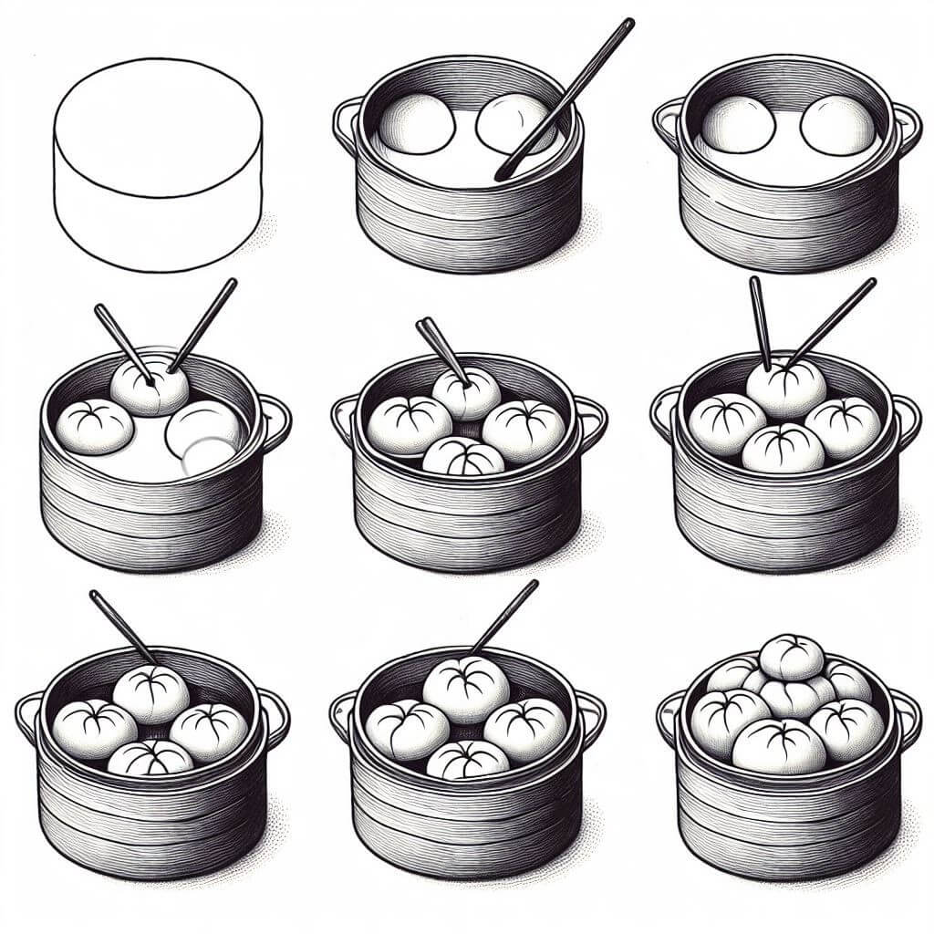 Dibujos de Dumpling de verduras