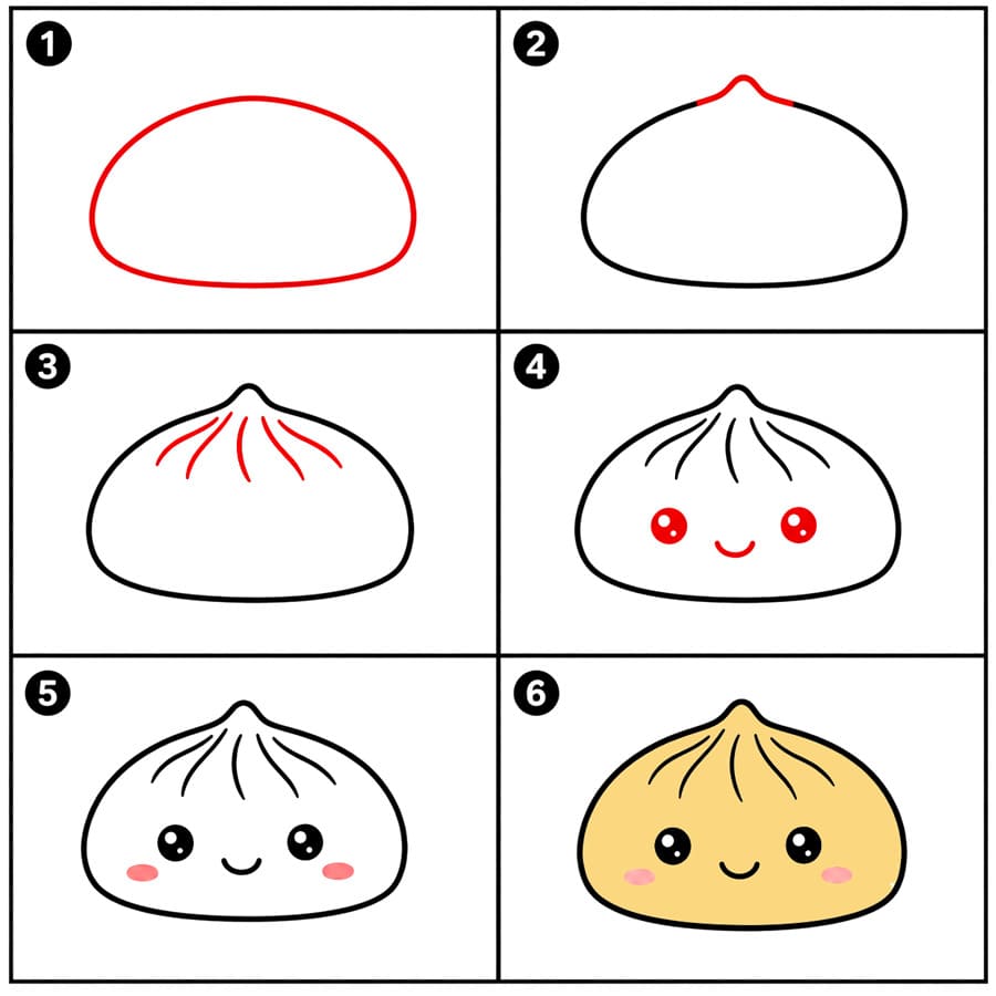 Dibujos de Dumpling dorado