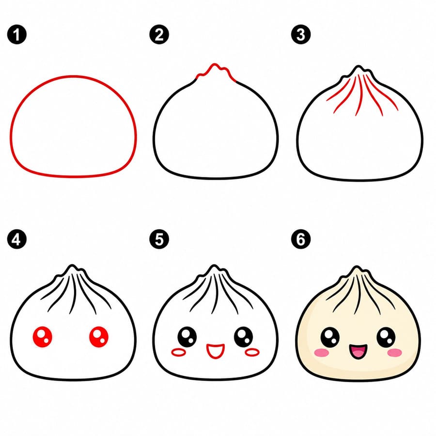 Dibujos de Dumpling kawaii