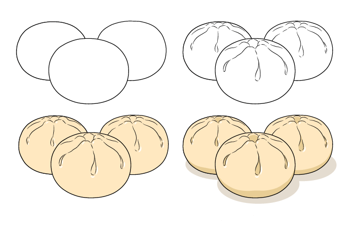 Dibujos de Dumpling tradicional